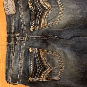 Salvage Buckle dark denim jeans